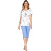 e.Femme® Jana 1168 - Pigiama da donna a maniche corte, 100% cotone