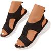 Sobzia Sandali Donna Comodi,Sandali Donna Estive Ortopedici con Zeppa Comodi Eleganti Sandalo Mesh Antiscivolo Lavabili Scarpe Estivo Morbida Punta Aperta Ciabatte Ortopediche Leggero Sportivi Nero 37