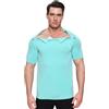 Landofgenie Magliette Sportive Uomo Post-Intervento Spalla con Doppia Cerniera, Ideale per Chemioterapia e Trattamenti. T-Shirt Funzionale S-3XL