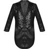Yyuihri Giacca per Bambini con Paillettes Giacca Frac Scintillante Abito Elegante per Matrimonio Giacca Blazer Cappotto Abiti per Jazz Disco Street Dance