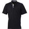 James & Nicholson James + Nicholson, Polo a tinta unita, inserto con motivo scozzese, JN 964 nero/nero / bianco XL
