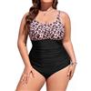 Tuopuda Costume da Bagno Intero Donna Taglie Forti Sexy Costumi Interi da Mare Piscina Push Up Imbottito Reggiseno Costumi Bikini Un Pezzo Spiaggia Beachwear L-4XL