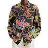 PINTUTU Camicia con Paillettes Stile Discoteca Anni '70, a Maniche Lunga per Uomo Party Fashion Camicia in Paillettes da Uomo, Disco Fever, Stampa Animalier, Camicia da Uomocotone Camicia Camicia Uomo