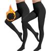 HeyUU Collant termici da donna in peluche, con calda imbottitura, in pile, invernali, opachi