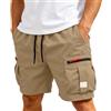 Generisch Pantaloncini da bagno leggeri da uomo con fodera interna in rete, ad asciugatura rapida, elastico in vita con coulisse, due tasche laterali, ideali per nuoto, surf e vacanze al mare, vestibilità