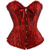 Generico Corsetto Nero Donna - Corsetto Top Donna Elegante Bustino Corsetti Stringivita Bustier Black Corset Nero Pizzo Gothic Costume Halloween Curvy Steampunk Corpetto Modellante