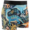Linnyio Dinosauri con Motivi Floreali Boxer Uomo - Cotone Misto Cotone Morbido, Biancheria Intima di Supporto per Giovani(2PACK)
