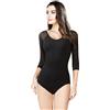 ROYAL SMEELA Body Danza per Adulti, Ballerina Ginnastica Leotard per Donna in Bianco e Nero