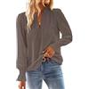TUUHAW Camicia Donna Manica Lunga Taglia Forte Top Elegante Viola Polvere 2XL