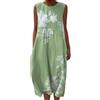Generico Vestito in Lino Donna Estivo Taglie Forti Abito Lungo Bohemien Boho Chic Dresses Caftano Donna Elegante Mare Copricostume Primavera 2026 Vestiti Estivi Donna Etnico (21,S)
