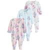 NEXT Bambina Confezione da 3 Tutine per Neonati con Zip bidirezionale Rosa 12 Mesi-18 Mesi