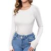 Crewhpo Maglia Termica Donna Girocollo Calda per Autunno e Inverno