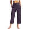 WZMYDBD Pantaloni 3/4 Donna Curvy Leggeri Pantalone Capri Cotone e Lino Bianchi Elasticizzati Pinocchietto Spiaggia Elastici in Vita Estivi Larghi Sportivi Traspiranti Pantaloni da Yoga a Gamba Dritta