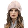 Vivisence Invernale Cappello alla Moda Tipo Beanie con Orlo Risvoltato Realizzato in Filato Caldo con Fili Scintillanti E Paillettes Perfetto per Le Giornate Autunnali E Invernali, Rosa,Taglia Unica