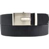 BELTINGER Cintura vegana regolabile in continuo 3,5 cm | Cintura automatica estremamente robusta 35 mm | Cintura da trekking in nylon monocolore | Cintura da lavoro | Nero 125 cm