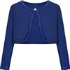 BONNY BILLY Cardigan Bambina Elegante Corto Cotone Bolero Coprispalle Ragazza Manica Lunga 7-8 Anni Blu