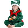 HAHASHOW Pigiama Natale Bambino da 0 a 36 Mesi,Tutina Natale Neonato | Con cappuccio, in flanella, cerniera scorrevole, lavabile in lavatrice, unisex, ideale per Natale, pigiama caldo