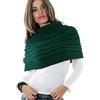 Toocool Coprispalle Donna Cappa Collo Sciarpa Bolero Tricot Dolcevita Poncho AS-0430[Verde]
