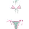 Saint Barth MC2 Costume Bikini 2 Pezzi Stampa Bandana Rosa e Verde (IT, età, 14 Anni, Regular, Bambina, Rosa Verde)