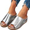 Lggwunsi Ciabatte Donna Estive Ortopediche Eleganti Comode Ciabatta Mare con Zeppa Casual Leggeri Sandali Pantofole Punta Aperta Antiscivolo Ciabattina Elegante da Casa Spiaggia Piscina Scarpa da Passeggio