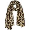 zhxinashu Sciarpa Invernale da Donna con Stampa Leopardata e Nappe | Sciarpa Morbida e Calda da Donna, Poliestere Blu Nero e Giallo, Accessori come Regali di Natale e Compleanno per Donna