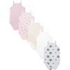 TupTam Body Neonato Bambina 5 Pezzi - Body Neonato in Cotone con Spalline, Perfetto per l'Estate, Stelle_Bianco_Rosa_Strisce_Arcobaleno, 68