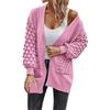 Generisch Maglione invernale a maglia solida sciolto casual donna top cappotto norvegese cardigan donna