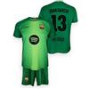 FCB FC Barcellona - Set da portiere per bambini, stagione 25/26, maglietta e pantaloni verde, replica ufficiale Joan Garcia, Unisex, 14 anni
