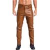 inlzdz Pantaloni da Moto in Pelle Uomo Pantaloni Lucidi in Ecopelle a Vita Alta Pantaloni Lunghi per Discoteca Bar Nightclub Pantalone di Cuoio Steampunk Pants