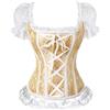 WLFFW Corsetto con Le Maniche Corpetto Bustino Donna Elegante L Oro