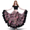 ROYAL SMEELA Danza del Ventre Femminile Gonna in Chiffon Voile Maxi Gonna Completa Stile Tribale Gonne Flamenco Vestito Boemo 360/720 Gradi Abiti da Ballo Floreali Classici
