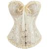 BOFETA Donna Sottile Matrimonio Corsetti Gotico Stretto Ricamato Shapewear Pizzo Rinascimento Biancheria Intima Vintage Albicocca XXS