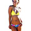 KIRALOVE - Costume da Mare - Bagno - Due Pezzi - Bikini - Donna - Fantasia