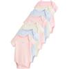 NEXT Bambina Confezione da 7 body bebè a maniche corte Multi Pastel Character 9 Mesi-12 Mesi