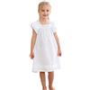 Flwydran Ragazze Camicia da Notte 100% Cotton da Fata Camicia da Notte - Bianco, Bianco, Age 3-12