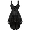 WLFFW Corsetto Donna Bustino Casual e Gonna Tutu Spallacci Goth S Nero