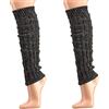krautwear® - Scaldamuscoli per gambe, a maglia grossa, da donna e ragazza, quantità: 1, 2 o 4 paia di scaldamuscoli, in lana di alpaca, soffici, 30 cm, anni 80, colori: nero, bianco, grigio, beige