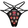 MYZQIFF Personalizzato G-String Thongs Viso Personalizzato Biancheria Intima delle Donne Brief Panties con Foto San Valentino