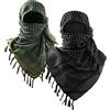 Luxns - Sciarpa tattica militare da deserto, kefiah in 100% cotone, taglia unica