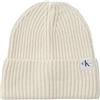 Calvin Klein Jeans Cappello Panna con Logo (IT, Testo, S, M, Bambino, Panna)