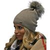 Alur Cappello Donna Invernale con Pom Pom - Universale Berretto Donna Invernale Calda e Elegante - Cuffia Donna Invernale in Maglia - Morbida e Elastica Berretto Beanie (Latte)
