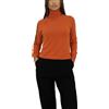 Win's Maglione a collo alto in cashmere da donna. Made in Italy
