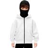 Dasongff Maglione passamontagna per bambini, felpa con cappuccio Balaclava con zip con cappuccio e cerniera, giacca calda con cappuccio Balaclava Passamontagna Moto Maschera antivento per sport all'aria aperta