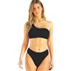 SDFWGG Bikini Monospalla Costume da Bagno Due Pezzi Vita Alta Bikini Donna Set Mare con Top Monospalla e Slip a Vita Alta Costume Due Pezzi per Spiaggia Piscina Vacanze Estate