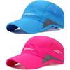 AYPOW Cappello da Baseball Estivo da Uomo, 2 Pezzi Cappellino Donna con Visiera Rete Traspirante ad Csciugatura Rapida, Cappellini da Corsa Regolabile Berretto da Baseball per Campeggio all'aperto