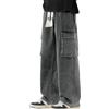 Generico Jeans Corto Ragazzo Pantaloni Uomo Eleganti Larghi sotto Pantaloni Estivi Uomo Slim Fit Pantaloni Antipioggia Uomo Zip Laterale Pantaloni Palestra Uomo Bodybuilding Corti