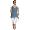 Leo Corsetteria Pigiama Donna Pinocchietto Cotone Senza Manica Smanicato Pantalone Pinocchietto Bianco Blu Taglia 60