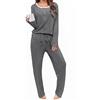 Aseniza Pigiama Donna Invernale Pigiami da Donna in Pizzo Lungo Due Pezzi Cotone Set Pigiama Maniche Lunghe Leggero