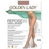 NonSoloCalze 5 COLLANT GOLDEN LADY REPOSE 20 DENARI (NERO DAINO VISONE MELONE CASTORO FUMO) (XL, FUMO)