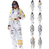 Generisch Costume da astronauta da uomo e da donna, in argento, tuta spaziale, unisex, 2026, Halloween, Carnevale, spazia, costume di carnevale, cosplay, feste, 2026 a tema spaziale, 2-giallo, M